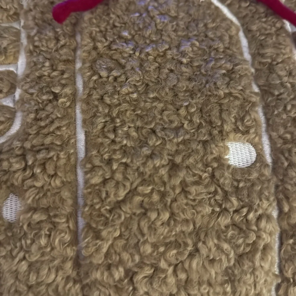 Martha Stewart large  Teddy Gingerbread House Shaped Pillow